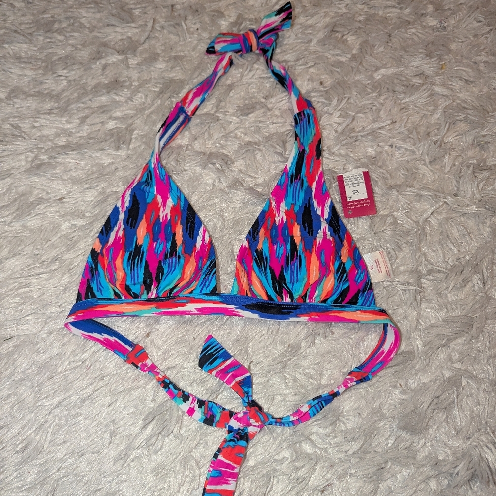 Nwt Xhilaration Multicolor Bikini Top Xs